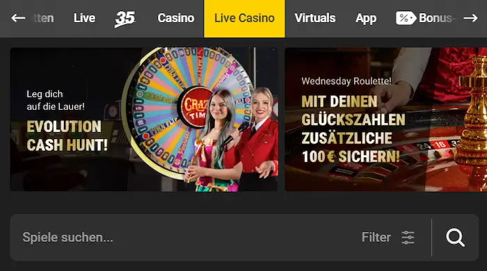 Wetten & Spiele live