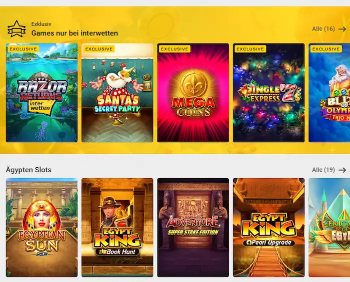 InterWetten Casino spiele