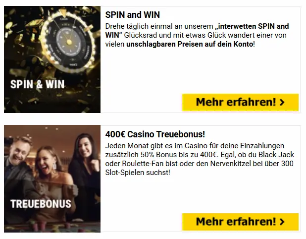 InterWetten Casino bonus